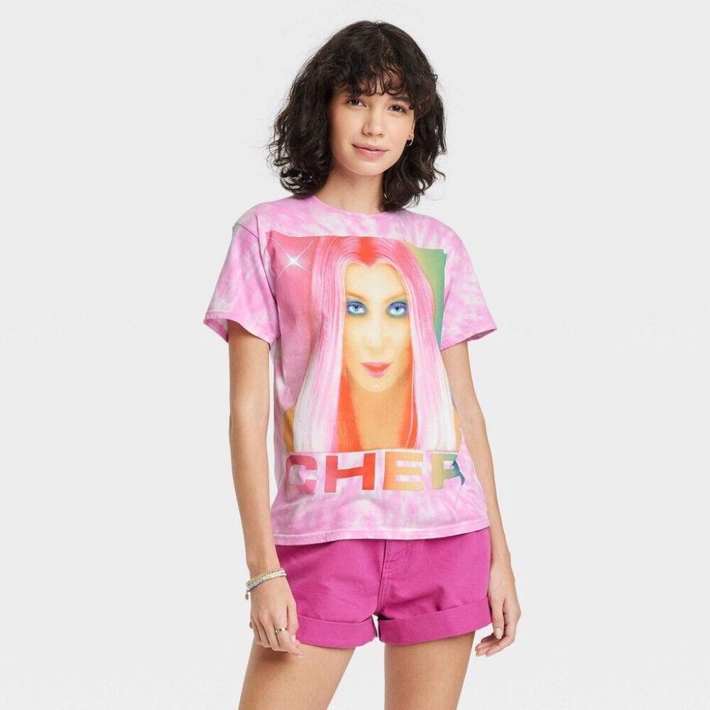 Women's Cher Short Sleeve Graphic T-Shirt - Pink